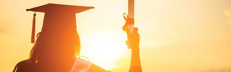 Graduates wear a black hat to stand for congratulations on graduation-1