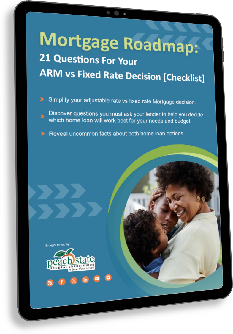 Peach State Mortgage Roadmap Checklist Cover on Tablet