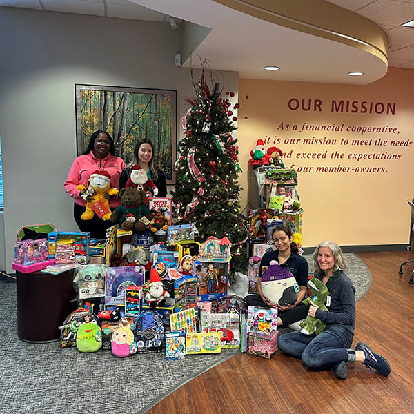 Toys for Tots Donation Box at Corporate